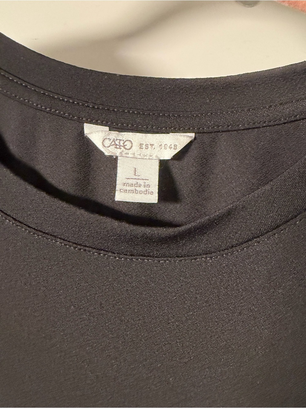 Cato Black Short Sleeve Crewneck Tee women’s size lg